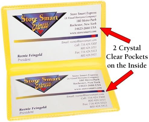 STORE SMART - Yellow Folding Business Card Holders - 10 Pack - Polypropylene Plastic (RPP2915Y-10) - Image 5
