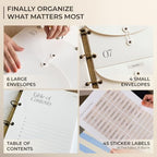Document Organizer Binder for Important Papers & Passports, Cloud - Image 3