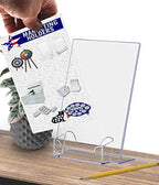 Marketing Holders 12 Pack Acrylic Sign Holder 5" x 7" with 3.5" x 2" Business Card Pocket Slant Back Side Load Clear Table Tent for Tradeshows Expos and Conventions - Image 5