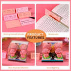 3D Calendar 2027, Desk Time Piece Calendar 2027,Tear-Away 3D Paper Art Notepad w LED Lights,Creative 3D Memo Artsy Pad Calendars, DIY Paper Carving Gift (Peach Blossom Forest) - Image 6
