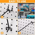Shimeyao 100 Pcs Peg Board Hooks Stainless Steel Pegs,10 Inch,Black - Image 4