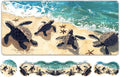 Keyboard Wrist Rest Set,Memory Foam Wrist Support Mouse Pad,31.5"x11.8" Desk Mat for Comfortable Typing & Pain Relief,Non-Slip Base for Office & Home Use - Turtles Crawling on the Beach by Unknown
