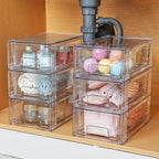 Vtopmart 2 Pack Stackable Clear Drawer with Dividers - Image 2