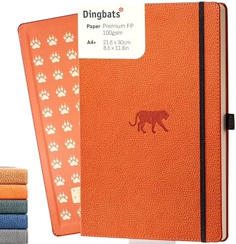 A4+ Orange Tiger Lined (Wildlife) by DingbatsNotebooks