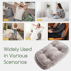 HIGOGOGO Lumbar Support Pillow for Recliner Chair/Accent Chair/Couch/Office Chair, Tufted Corduroy Back Support Cushion for Elderly, Recliner Cushions for Back Rest, Pain Relief, Reading, Grey - Image 5