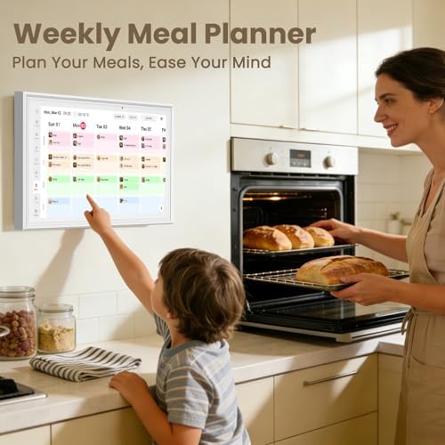 15.6 Inch Digital Calendar Wall Touch Screen, Smart Family Calendar & Chore Chart for Kids, 1080P Full HD Electronic Planner, Digital Picture Frame, Wall & Desk Mountable - Image 5