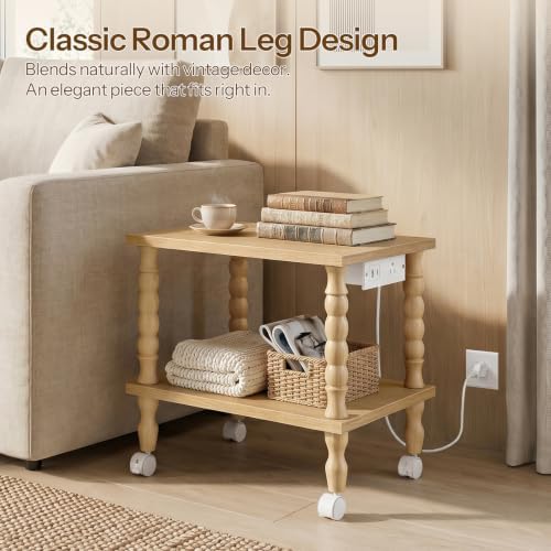 HOOBRO 2-Tier Printer Stand Solid Wood Legs - Image 4