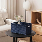 joybest Wicker Baskets for Shelves, Hand-woven Storage Baskets Green - Image 6