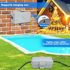 Hrensaw 3PCS Small Weatherproof Electrical Connection Box(Inner 5.5x3x2.2inch),Outdoor Electrical Box,Waterproof Extension Cord Covers for Plug, Extension Cables, Holiday Lights,Grey - Image 5