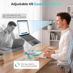 Yottamaster Adjustable Laptop Stand, 360° Rotating Aluminum Silver - Image 2