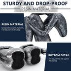 Grey Book Ends Decorative, Girl Thinker Design, Modern Bookends for Shelves, Non-Skid Heavy Duty Resin Book Stopper for Books, Resin, 1Pair/2Piece - Image 3