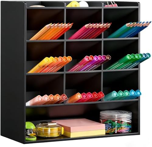 BEYGORM Acrylic Vertical Marker Organizer for 150 Markers, Desk Orgaizer by BEYGORM