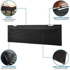 Mount-It! Under Desk Privacy Panel for Sit Stand Workstations [41 Inches Wide], with Cable Management and Organizer Pockets, Modesty Desk Skirt for Home and Office (Black) - Image 5