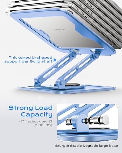 LOXP Adjustable Laptop Stand, Computer Stand with 360 Rotating Base - Image 6