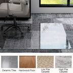 GLSLAND 54"x32" Tempered Glass Chair Mat， Office Chair Mat for Carpet - Image 6