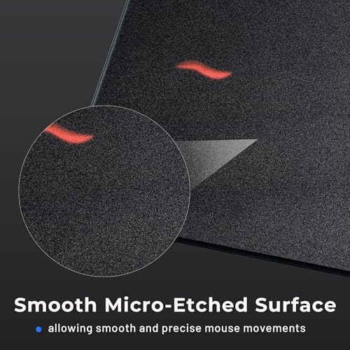 XVX Glass Gaming Mousepad, Black Plum Blossoms Hard Mouse Pads for Gaming, Professional Large Mouse Mat 16.2" x 12.2", Special Glass Surface with Improved Precision and Speed - Image 4