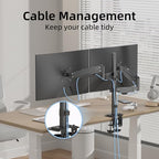 Suptek Dual Monitor Mount Stand-Height Adjustable Gas Spring Monitor Arm Desk Mount for 2 Computer Screens 17 to 34 inches - Each Arm Holds up to 24.25lbs (MD8822) - Image 6