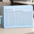 Sabary 100 Pack Accounts Payable Voucher Envelopes 9" x 12" Blue Color Jacket Envelopes with Black Debit Credit Grid for Organizing Invoices Statements Accounts Payable Receipts Vendor Documents by Sabary
