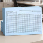 Sabary 100 Pack Accounts Payable Voucher Envelopes 9" x 12" Blue Color Jacket Envelopes with Black Debit Credit Grid for Organizing Invoices Statements Accounts Payable Receipts Vendor Documents by Sabary