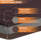 UKISS 9/10"" Extra Thick Cushioned Anti Fatigue Kitchen Mat, Waterproof High Density Foam Standing Desk Mat, Non-Slip Ergonomic Comfort Mat for Kitchen, Office,Workstation Black (Brown, 20" X 48") - Image 6