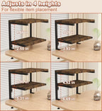 Mondazie 2-Tier Adjustable Desk Shelf Organization, Black - Image 5
