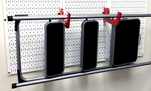 Wall Control Heavy Duty Pegboard Hook Slotted Hook Pair - Red (10-HD-012 R) - Image 6