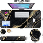 Desk Mat Set Keyboard and Mouse Pad with Wrist Rest Support - Image 3