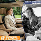 Car Seat Cushion with Lumbar Support, Memory Foam for Long Driving - Image 4