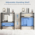HealSmart 3-Tier Metal Wire Storage Shelves, Adjustable Standing Storage Rack Shelf, Heavy Duty Steel Shelving Unit Organizers for Kitchen Bathroom Pantry Garage, 23.2" W×13.4" D×30.3" H, Black - Image 5
