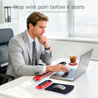 Ospelelf Mouse Pad with Wrist Rest and Ergonomic Gel Keyboard Hand Wrist, Support for Typing Gaming, Relieve Wrist Pain, Cool & Easy to Clean, for Office, Programmer, Home Computer Use, Black Red - Image 6
