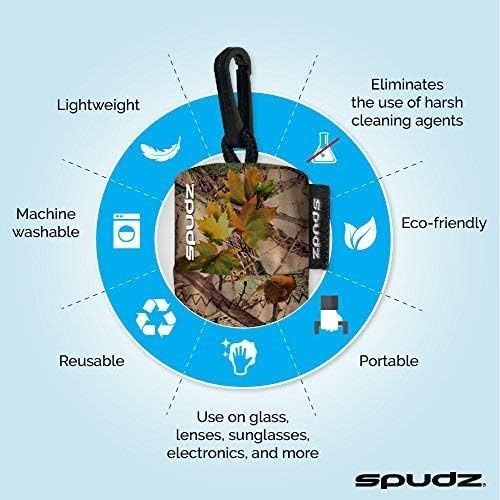 SPUDZ Ultra Variety Pack | Five 6" x 6" Microfiber Towels w/Neoprene Pouches | Premium Microfiber Cleaning Cloths for Laptops, Lenses, Cameras, Screens, and More | 5 Color Variety Pack | Pretty Pack - Image 2