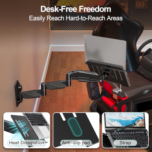 MOUNT PRO Long Laptop Wall Mount, 28" Extended Wall Mount Laptop Holder - Image 6