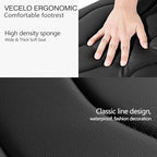VECELO Under Desk Footrest, PU Ergonomic Foot Rest with Comfort Padding, Height Adjustable for Relieving Leg Pain, Stiffness, and etc, Black - Image 6
