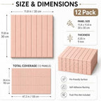Stripe Felt Bulletin Board Tiles, Cork Board Alternative 48 x 36 in - Image 2