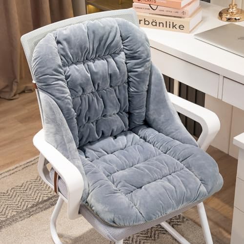 Non-Slip Rocking Chair Cushion Semi-Enclosed Desk Chair Cushion with High Back Support Soft Office Chair Cushion with Ties Removable Cover Dorm Seat Cushion,35.4 * 19.15in by Yuthsona
