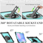 SEYMAC stock Case for Samsung Galaxy Tab S10 FE+ Plus 5G Tablet Case 13.1'' Protective with Screen Protector, Pen Holder, 360 Rotate Stand, Hand Strap, Shoulder Strap, SkyBlue1 - Image 5