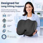 Seat Cushion, XL Large Memory Foam Cushion for /Office Chair/Car/Wheelchair - Image 3