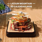 3d Calendar 2027,Hand Torn DIY Art 3d Calendar, Perfect Combination Of Paper Carving Art And Practicality,Suitable For Note Taking,Decorative Ornaments,Holiday Gifts (Mountain - Brown) - Image 2