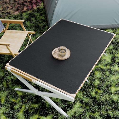 CENNBIE 39.4" x 27.5" Leather Desk Mat,Computer Mouse Pad XXL (Black) - Image 5