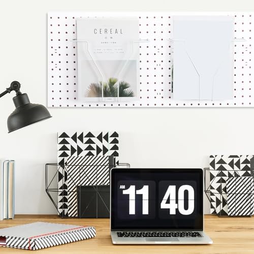 Wonderjune 4 Pcs Expandable Literature Display for Pegboard, White - Image 2