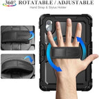 SEYMAC stock Tablet Case for Lenovo Idea Tab 11'' / M11 (TB336FU/TB330FU) 11 inch Drop-Proof Protection Cover with 360° Rotate Stand & Strap [Pen Holder] & Screen Protector 2025/2024, Black - Image 3