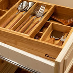 2-Tier Drawer Organizer Kitchen Utensil Silverware Drawer Organizer, cutlery Silverware Tray for Drawer , Bathroom dressing table Makeup drawer organizer box tool Stationery Cosmetics Storage Box - Image 7