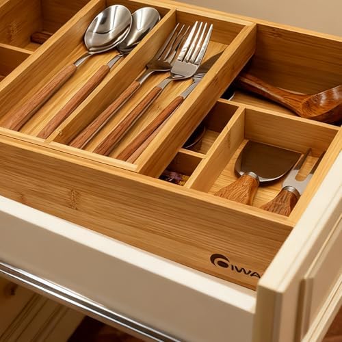 2-Tier Drawer Organizer Kitchen Utensil Silverware Drawer Organizer, cutlery Silverware Tray for Drawer , Bathroom dressing table Makeup drawer organizer box tool Stationery Cosmetics Storage Box - Image 7