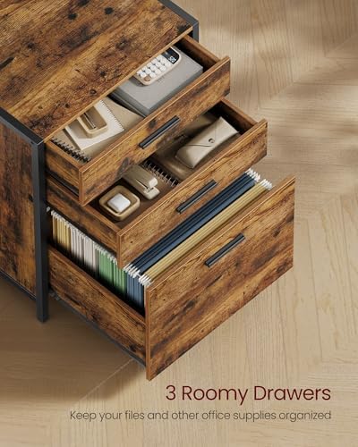 VASAGLE File Cabinet, Home Office Filing Cabinet, 3 Drawers - Image 4