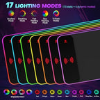 TIDALSOIL RGB Gaming Mouse Pad, 15W Wireless Charger Desk Mat 27.6x11.8 in - Image 3
