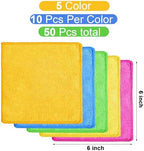 Tanlade 50 Pcs Dry Erase Cloth,6 X 6 Inch,Green/Blue/Yellow/Pink/Orange - Image 2