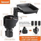 Car Large Cup Holder Expander, 3-in-1 Cupholder Extender with Swivel and Detachable Snack Food Tray Table for Eating, Travel Essentials for Road Trips for Driver. Model A - Image 6