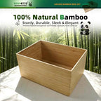 BAMOTTO CRAFTBAMBOO 3-Piece Bamboo Storage Box Set Stackable Organizer - Image 6