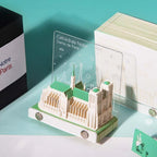 3D Memo Pad, 3D Calendar 2027, Time Piece Calendar, Tear-Off Calendars 2027, 3D Paper Carving Art Memo Pad, Art Carving Sticky Notes for Office Home Gifts Ornaments (Notre-Dame de Paris) - Image 3
