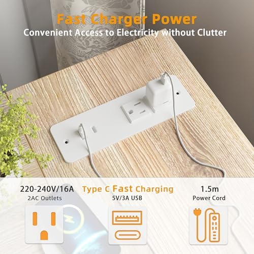 TIQLAB L Shaped Computer Desk with Power Outlets, 40 Inch Small Corner Desk with Reversible Shelves, Gaming Desk Computer Table Study Writing Table for Home Office Bedroom Small Space, Maple - Image 4